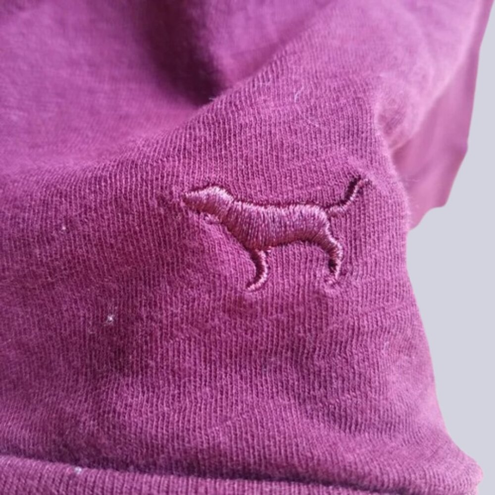 PINK Victoria's Secret Plum Long Sleeve Blouse | Moody Athleisure Layer Y2K